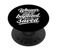 Celui Qui croit et est baptisé Sera sauvé PopSockets PopGrip Adhésif