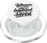 Celui Qui croit et est baptisé Sera sauvé PopSockets PopGrip pour MagSafe