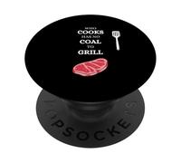 Celui Qui Cuisine n'a Pas de Charbon pour Faire Griller la Viande PopSockets PopGrip Adhésif