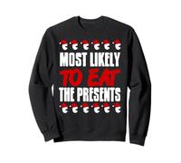 Celui Qui Mange Les Délices de Noël Drôle Sweatshirt