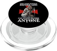Celui Qui s'agenouille Devant Dieu Peut se Tenir Devant Tout Le Monde PopSockets PopGrip pour MagSafe