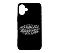 Celui Qui Trouve Une Femme Trouve Une Bonne Chose Proverbes 18:22 Coque pour iPhone 16 Plus