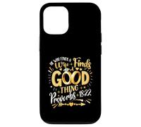Celui qui trouve une femme trouve une bonne chose proverds 18 22 Christ Coque pour iPhone 12/12 Pro