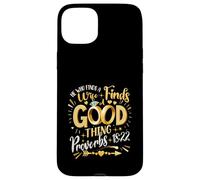Celui qui trouve une femme trouve une bonne chose proverds 18 22 Christ Coque pour iPhone 15 Plus