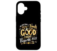 Celui qui trouve une femme trouve une bonne chose proverds 18 22 Christ Coque pour iPhone 16