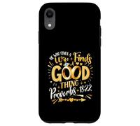 Celui qui trouve une femme trouve une bonne chose proverds 18 22 Christ Coque pour iPhone XR