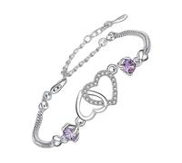 Celuicion Bijoux pour femmes bracelet, Bracelets Femmes Trendy - Bracelets de rêve en coeur réglable | Cuivre charme bracelet bijoux pour femme femme maman sa petite amie, riferimento alla