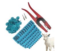 Celuicion Boucles d'Oreilles pour Bovins - Étiquettes De Marquage Pour Bétail | Étiquettes numérotées 001-100 avec applicateur pour élevage bovin identification animale moutons chèvres et gestion de