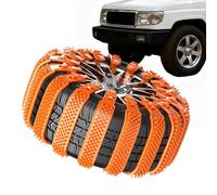 Celuicion Chaînes à neige - 10 sangles résistantes pour roues - Chaînes pour pneus pour ramassage, pour l'hiver et la glace et la randonnée et hors route et remorque et pelouse et