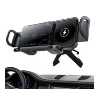Celuicion Chargeur sans fil pour voiture, porte-téléphone portable véhicule - 15 W double bobine sans fil pliable dispositif de charge pour téléphone portable pour grille d'air tableau de bord et