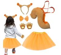 Celuicion Costume D'écureuil Pour Enfants | Pour Les Fêtes D'Halloween Avec Queue - Ensemble De Costume Animal Doux Avec Oreilles,Pour Noël Pâques Théâtre École Spectacles Anniversaire Enfants