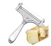 Celuicion Coupe-fromage en fil de fer, coupe-cubes de fromage à main réglable, coupe-fromage en bloc, rasoir à fromage, tranche épaisse et fine pour fromages à pâte, semi-dure et dure