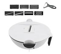 Celuicion Coupe-légumes | Coupe-légumes pour fruits et légumes, trancheuse sécurisée avec panier égouttoir pour préparer légumes, fromage, concombres, pommes de terre, fruits, salades