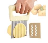 Celuicion Coupe-pommes de terre en acier inoxydable, coupe-vagues, outil de cuisine pour préparer des frites, des fruits et des aliments