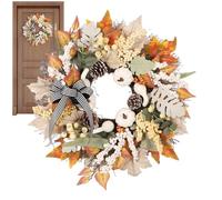 Celuicion Couronne d'automne - Guirlande, Couronne saisonnière avec baies feuilles d'érable pour décoration intérieure extérieure porche ferme