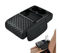 Celuicion Coussin pour console centrale, revêtement accoudoir avec recharge sans fil, organisateur intérieur du véhicule avec porte-gobelet pour Minivan Berline Caravan