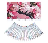 Celuicion Crayons acryliques - Crayons gel à colorier pour adultes - Crayons de peinture pour pierre, bois, tissu, papier, projets créatifs