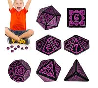 Celuicion Dés À Thème De Jeu | 7 Pièces Dés Acryliques pour Jeu de Société,Complet avec Couleurs Vives pour Activités de Groupe Amusantes avec Amis et Famille Débutants