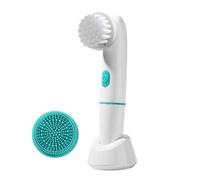 Celuicion Époudeur pour le visage électrique, pinceau nettoyant pour le visage,Vibration de l'épurateur du pinceau facial - Masseur du visage outils de soins de la peau ultrasoniques avec 2 têtes,
