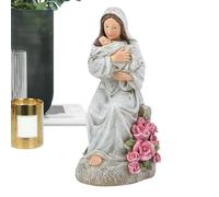 Celuicion Figurine De Mère Tenant Son Fils | Petite Sculpture Familiale,Figurine En Résine Avec Lumière LED Pour La Fête Des Mères Pour Vitrine Ou Bibliothèque