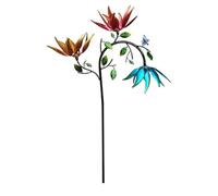 Celuicion Fleurs Métalliques D'extérieur - Fleurs Métalliques Colorées de Jardin | Décorations festives pour Porche Parterre de fleurs Chemins Maison Famille
