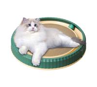 Celuicion Griffoir pour Chat,de Griffure Ronde en Carton Recyclé | Accessoire Interactif avec 2 Billes Jouets pour Protéger Les Meubles et Stimuler l'Éveil des Chaton