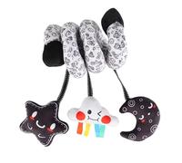 Celuicion Jouets pour siège auto pour bébés - Peluche sensorielle à contraste élevé avec clochette pour nouveau-nés | Outil éducatif interactif précoce léger pour garçons et filles