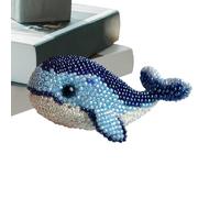 Celuicion Kit de broderie avec perles, kit de broderie de créatures marines pour débutants | Fournitures pour activités créatives d'art et d'artisanat pour maman famille adultes amis