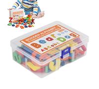 Celuicion Lettres de l'alphabet en bois - 52 pièces - Jouet éducatif pour la promotion de la parole et l'interaction parent-enfant à l'âge préscolaire