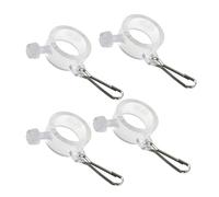 Celuicion Lot de 4 anneaux de fixation pour mât de drapeau - Transparent - Accessoire de mât portable pour les amateurs patriotiques, les jours commémoratifs, les fêtes des vétérans, les propriétaires
