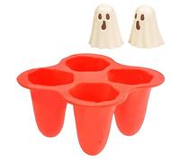 Celuicion Moule Fantôme en Silicone,Moules en Silicone Fantôme 3D pour Halloween - Accessoire Réutilisable 4 Cavités Pour Confiserie Gâteau Cire Adulte