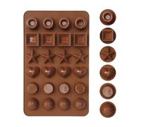 Celuicion Moules À Chocolat En Silicone | Moules à Pâtisserie 24 Cavités | Formes à Pâtisserie Domestiques,Pour Débutants en Cuisine, Chefs Pâtissiers, Bloggers Alimentaires, Amateurs de Desserts,