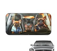 Celuicion Pare-soleil pour pare-brise de voiture - Motif chien - Pare-soleil isolant contre la chaleur - Protection solaire à ventouse - Pour une utilisation quotidienne en extérieur - Parking