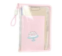 Celuicion Porte-documents à fermeture éclair - Transparent - Portable - Format A4 - Grande capacité - Robuste - Rangement pour cahiers, manuels, documents d'examen