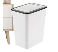 Celuicion Poubelle avec couvercle, poubelle pour la maison, poubelle de recyclage avec couvercle pressé, étroite, moderne, 13 l, pour cuisine, salle de bain, salon