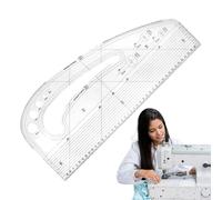 Celuicion Règle de modélisme, règle pour les modèles à main | Mesure de conception de l'outil pour la fabrication de robes à virgule courbe | Fabricant de modèle de dessin métrique pour