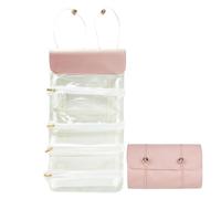 Celuicion Sac de rangement de maquillage à enrouler - Sac de toilette pliable pour femme - Rouler la trousse à brosse de maquillage de voyage - Roulement de brosse portable - Stockage de cosmétiques