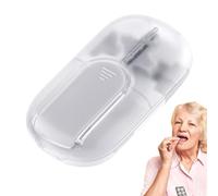 Celuicion Splitter de pilule, distributeur de pilules - Broyeur de pilules réutilisable - Boîte de stockage de médecine portable, organisateurs de tablettes portables pour les voyages, la maison,
