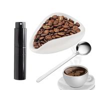 Celuicion Tasse doseuse à café en grains, plateau pour tasse doseuse de café | Ensemble de bouteille de pulvérisation et tasse doseuse pour les grains de café,Fournitures de préparation de café pour