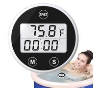 Celuicion Thermomètre De Bain De Glace | Thermomètre Flottant pour Eau avec Minuterie,Accessoire De Bain à Remous Avec Alarme De Lecture Facile Imperméable Pour Intérieur Et Extérieur