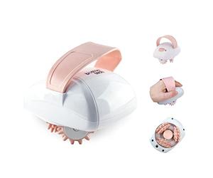 Celuless BE110 Masseur Anti-Cellulite 2 intensités Massage tonifiant raffermissant qui stimule la circulation de tout le corps 6 rouleaux amovibles Sans fil et avec batterie rechargeable.