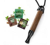 CelvoirEstin Collier de respiration en bois pour soulager l'anxiété et le stress, outil de respiration réglable avec aromatisé, passe naturellement des mauvaises habitudes, collier d'haleine pour
