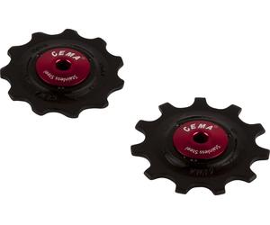 CEMA Galet de dérailleur en plastique Shimano SRAM 9/10/11 vitesses rouge/noir