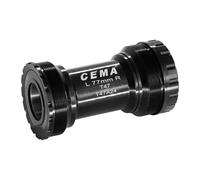 Cema T47a Shimano Bottom Bracket Cups Argenté 77 mm Black