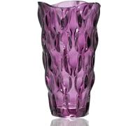 CEMABT Vases en verre épais incassable de 24,1 cm, 1,5 kg, pour centres de table, colorés, vintage et transparents, grands vases à fleurs pour bouquet, cadeaux uniques (violet)