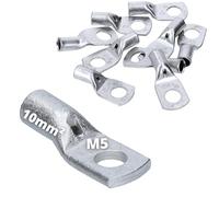 Cembre A2-M5 Lot de 10 cosses tubulaires 10 mm² M5 I Cuivre étamé | Cosse de câble non isolée | Cosse à anneau pour voiture et installation électrique | Œillet de raccordement | Connecteur