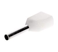 Cembre PKT508 Lot de 500 Embouts de Câble Isolés 2 x 0,5 mm² Blanc 8 mm | Douilles doubles en cuivre étamé pour connexions électriques, certifiées UL et compatibles avec pince à sertir