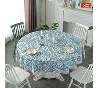 CEMELI Nappe Ronde en Plastique PVC 180-220cm gaufrage géométrique Doux Salle à Manger Salon Toile cirée imperméable Tapis de Couverture décoration de la Maison