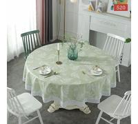 CEMELI Nappe Ronde en Plastique PVC 180-220cm gaufrage géométrique Doux Salle à Manger Salon Toile cirée imperméable Tapis de Couverture décoration de la Maison
