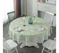 CEMELI Nappe Ronde en PVC de 137 à 220 cm imperméable et résistante à l'huile pour Table à Manger extérieur pour Cuisine et Table à Manger décoration de pièce extérieure idéale pour Les fêtes